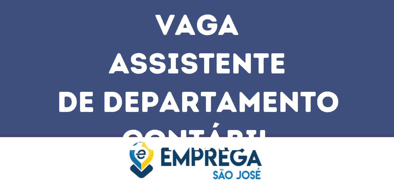 Assistente De Departamento Contábil-São José Dos Campos - Sp 217