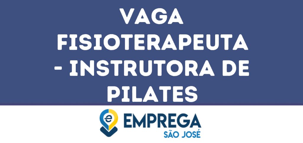 Fisioterapeuta - Instrutora De Pilates-Jacarei - Sp 1