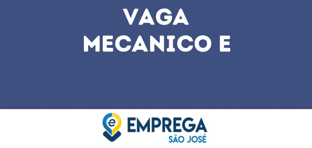 Mecanico E-São José Dos Campos - Sp 1 Mecanico E-São José Dos Campos - Sp 1