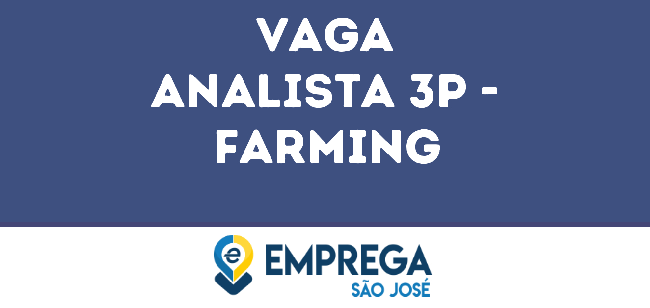 Analista 3P - Farming-São José Dos Campos - Sp 79