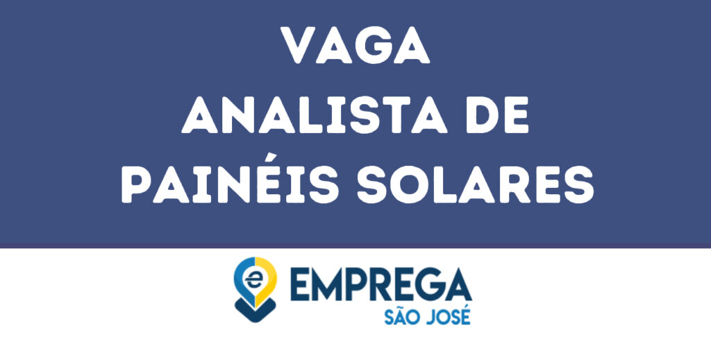 Analista De Painéis Solares-São José Dos Campos - Sp 1
