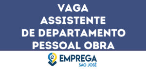 Assistente De Departamento Pessoal Obra-São José Dos Campos - Sp 5