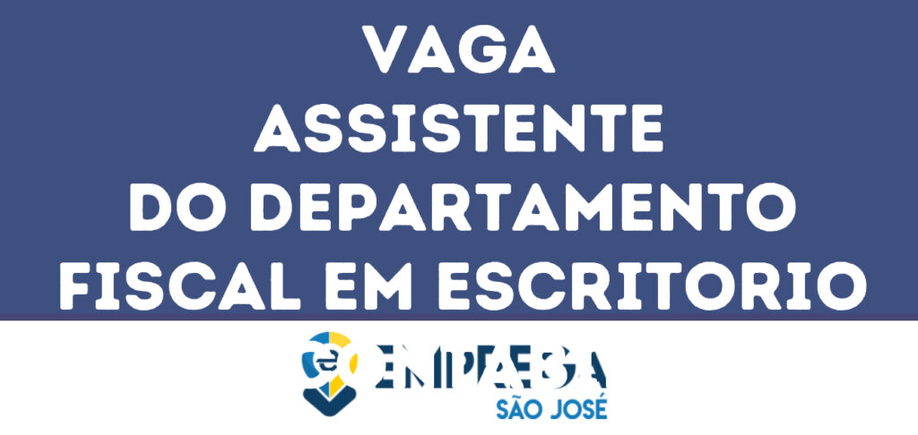 Assistente Do Departamento Fiscal Em Escritorio Contabil-São José Dos Campos - Sp 1