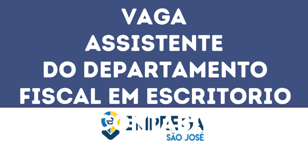 Assistente Do Departamento Fiscal Em Escritorio Contabil-São José Dos Campos - Sp 1