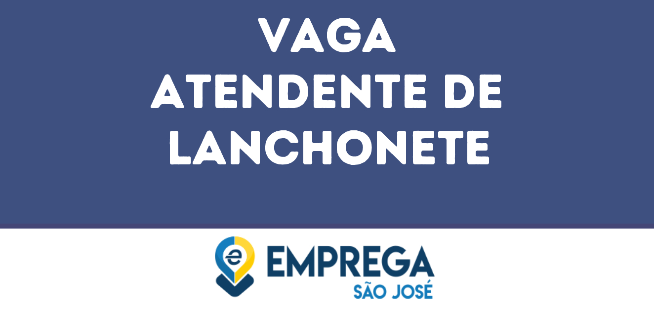 Atendente De Lanchonete-São José Dos Campos - Sp 123