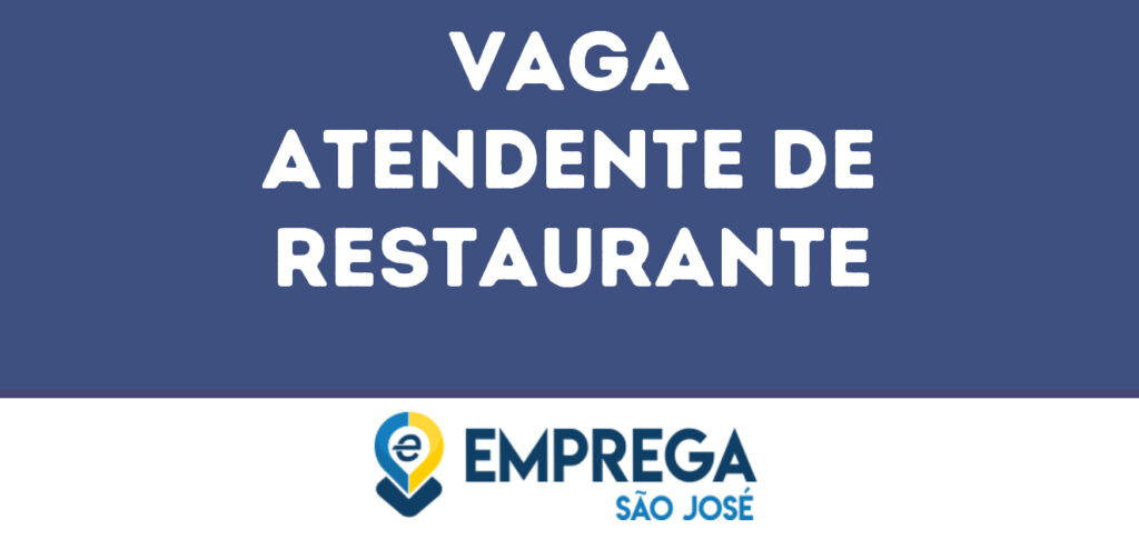 Atendente De Restaurante-São José Dos Campos - Sp 1