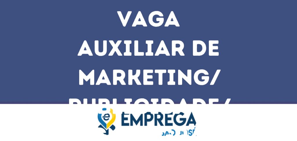 Auxiliar De Marketing/ Publicidade/ Designer Gráfico-São José Dos Campos - Sp 1