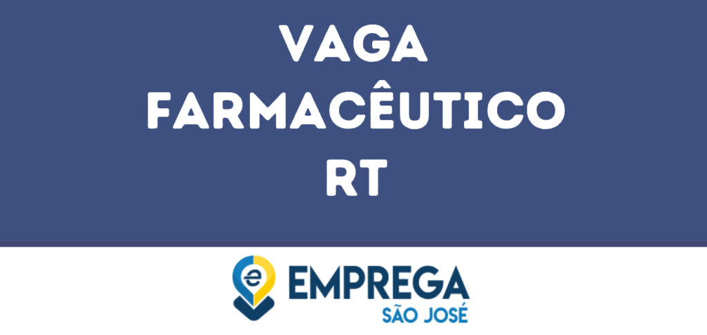 Farmacêutico Rt-São José Dos Campos - Sp 1 Farmacêutico Rt-São José Dos Campos - Sp 1