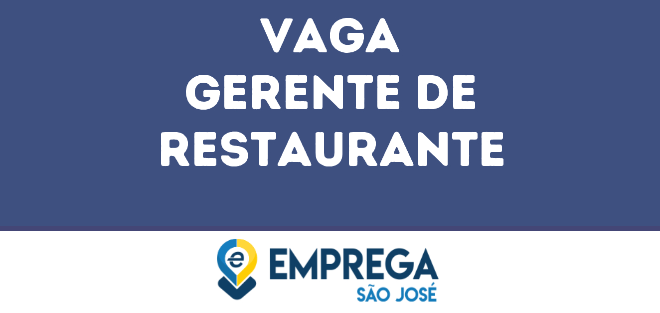 Gerente De Restaurante-São José Dos Campos - Sp 37