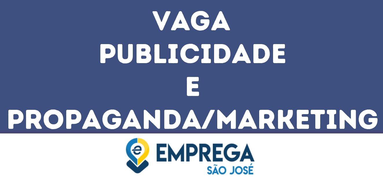 Vaga De Emprego Publicidade E Propaganda/Marketing-São José Dos Campos ...