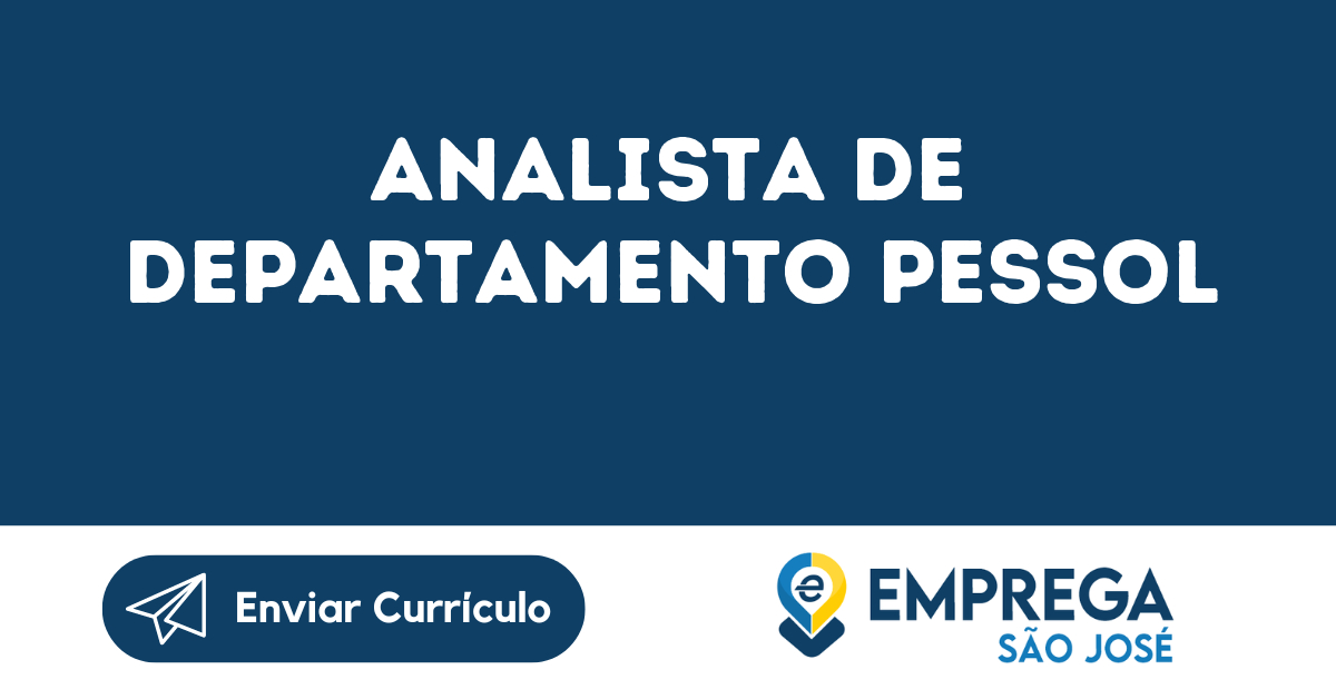 Analista De Departamento Pessol-São José Dos Campos - Sp 137