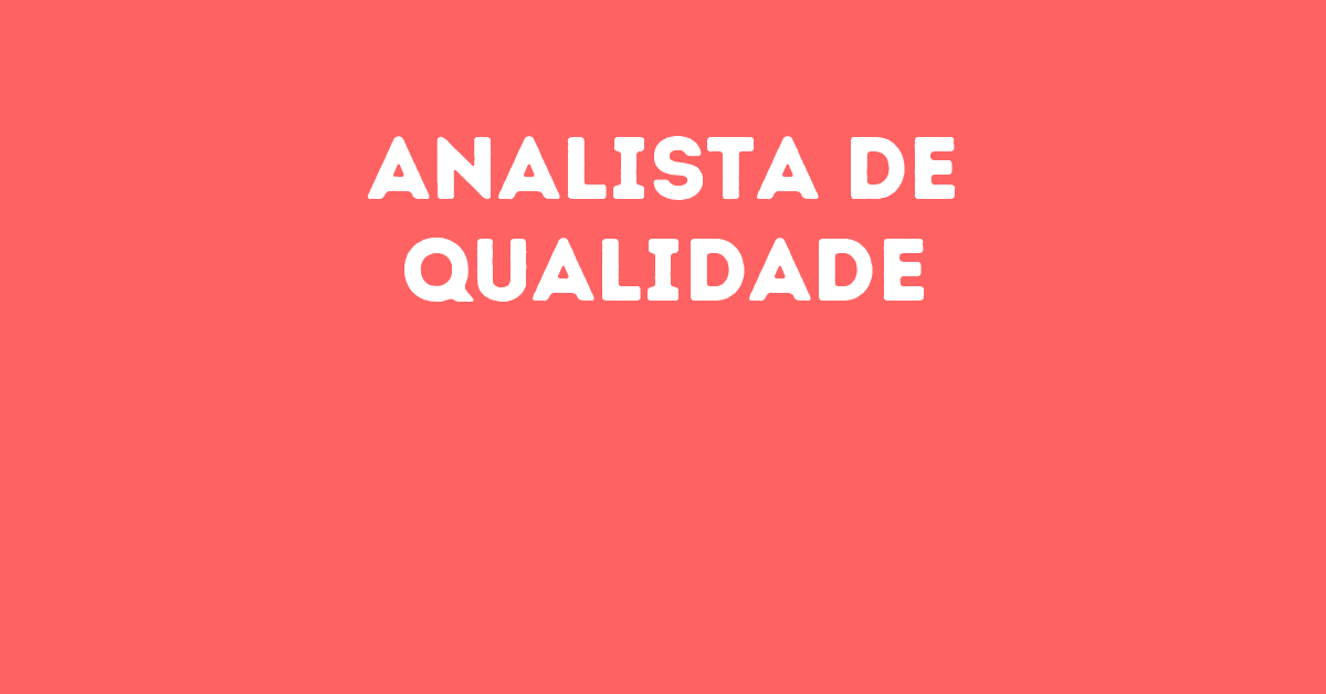 Analista De Qualidade-Caçapava - Sp 3