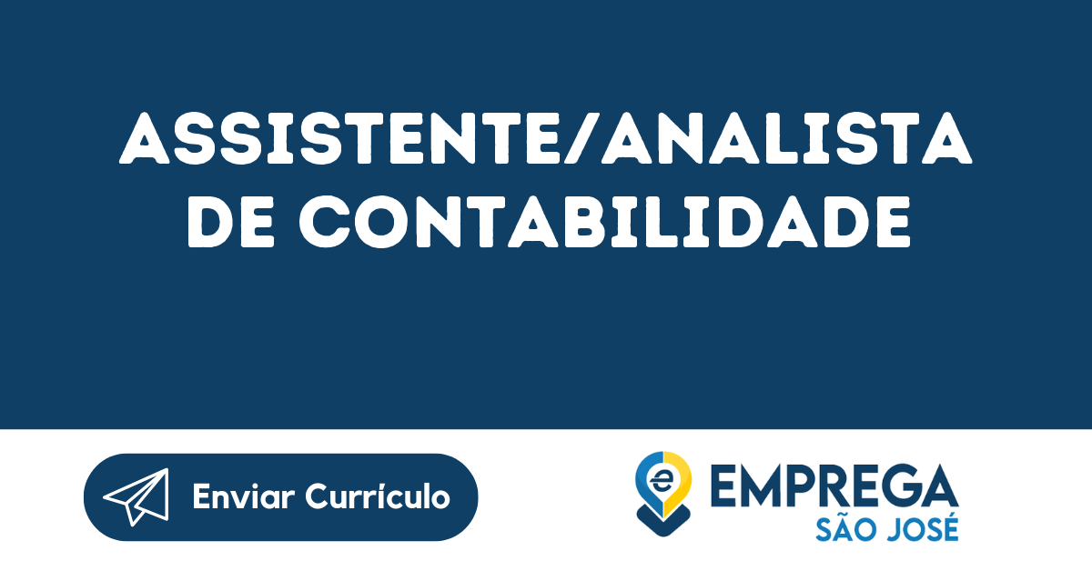 Assistente/Analista De Contabilidade-São José Dos Campos - Sp 189