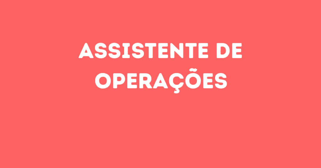 Assistente De Operações-Jacarei - Sp 1 Assistente De Operações-Jacarei - Sp 1