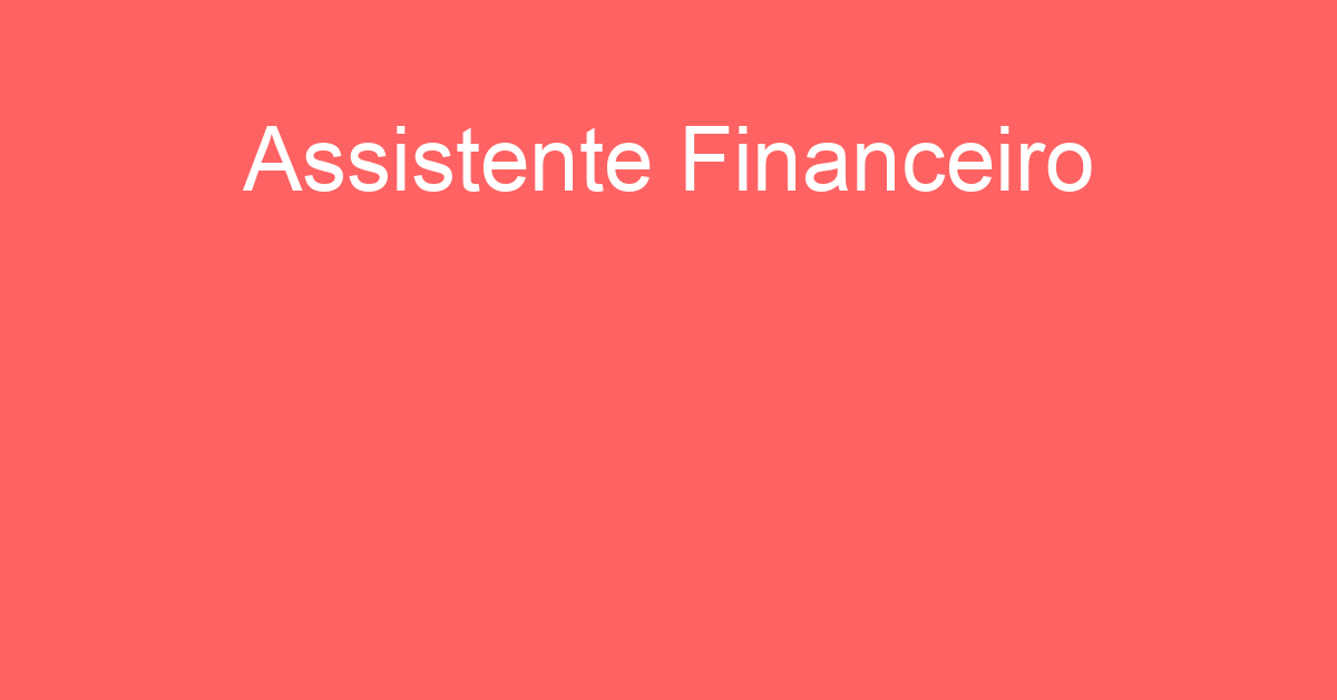 Assistente Financeiro-São José Dos Campos - Sp 163