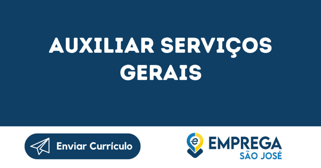 Auxiliar Serviços Gerais-Jacarei - Sp 1 Auxiliar Serviços Gerais-Jacarei - Sp 1