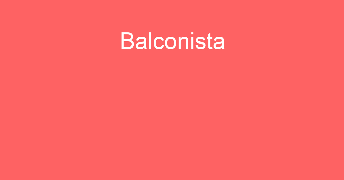Balconista -São José Dos Campos - Sp 265
