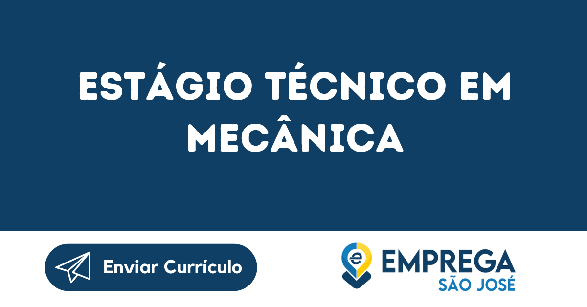 Estágio Técnico Em Mecânica-São José Dos Campos - Sp 13