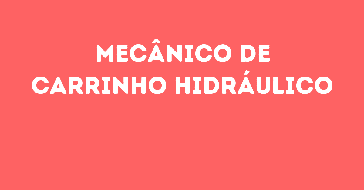 Mecânico De Carrinho Hidráulico-São José Dos Campos - Sp 47
