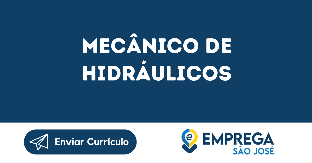 Mecânico De Hidráulicos-São José Dos Campos - Sp 49