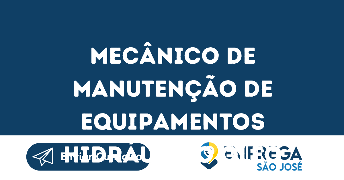 Mecânico De Manutenção De Equipamentos Hidráulico Óleo-São José Dos Campos - Sp 23