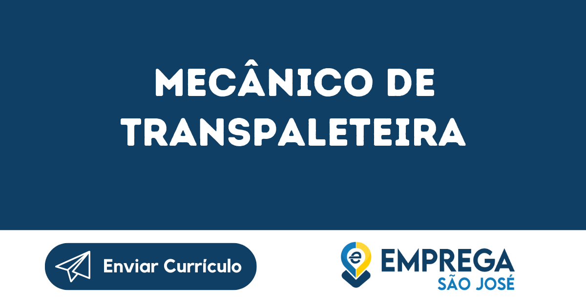 Mecânico De Transpaleteira-São José Dos Campos - Sp 43