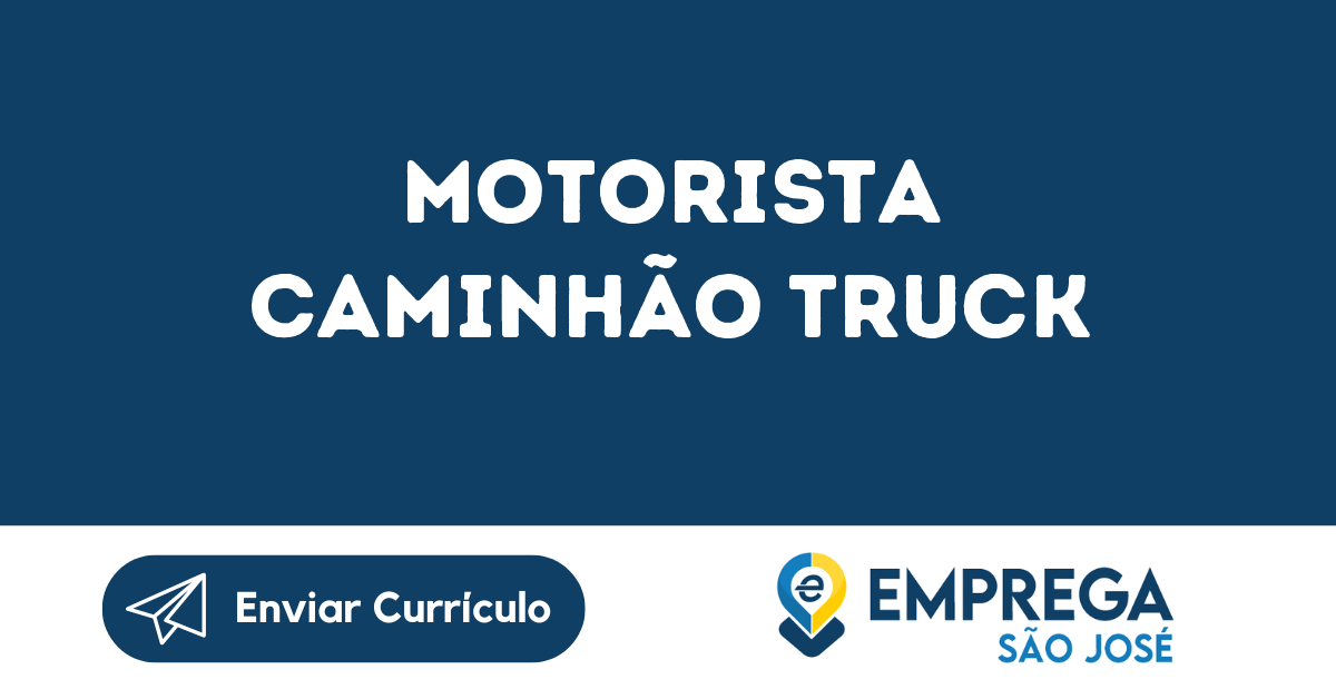 Motorista Caminhão Truck-São José Dos Campos - Sp 105