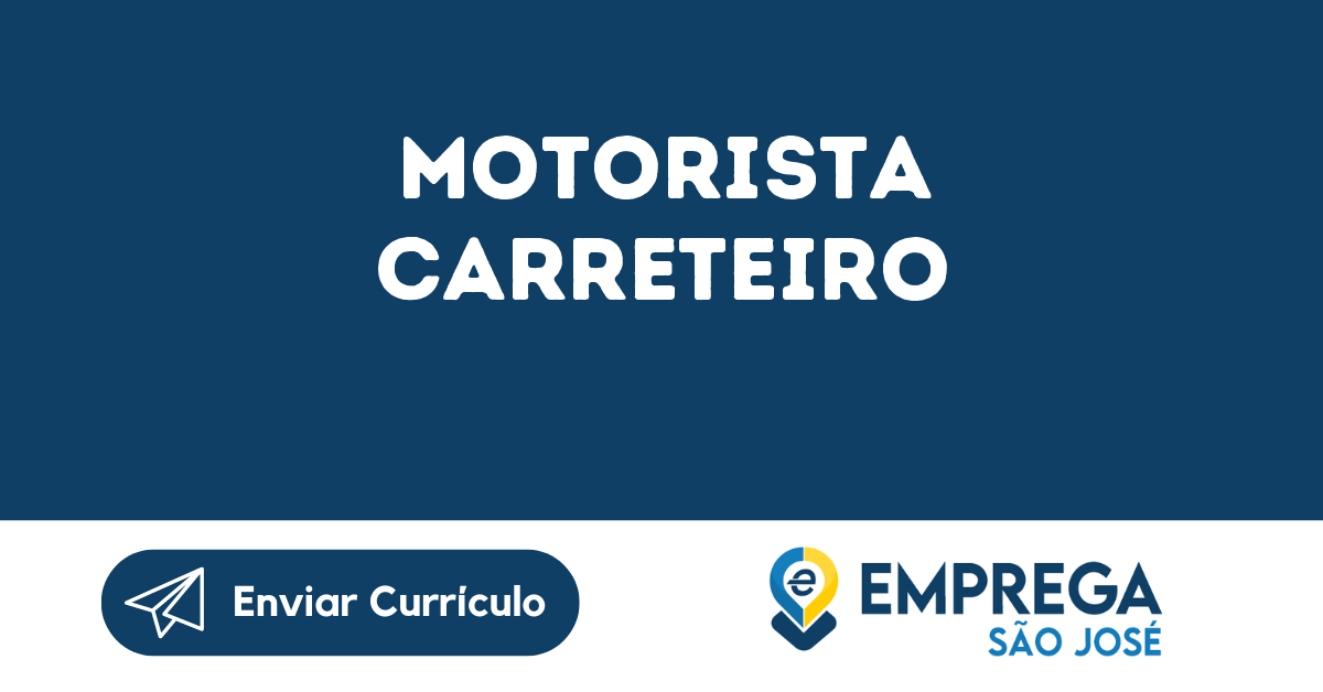 Motorista Carreteiro-São José Dos Campos - Sp 105