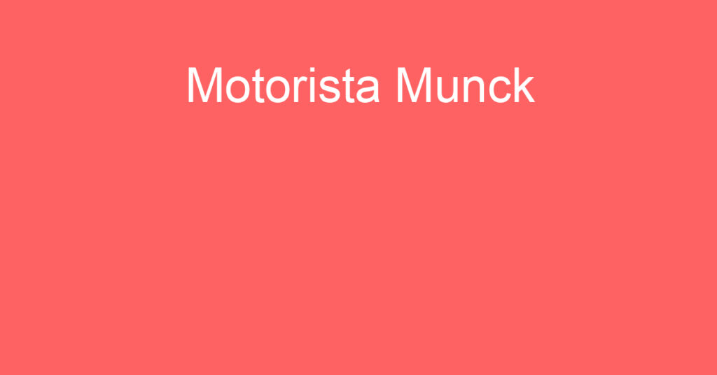 Motorista Munck-São José Dos Campos - Sp 1