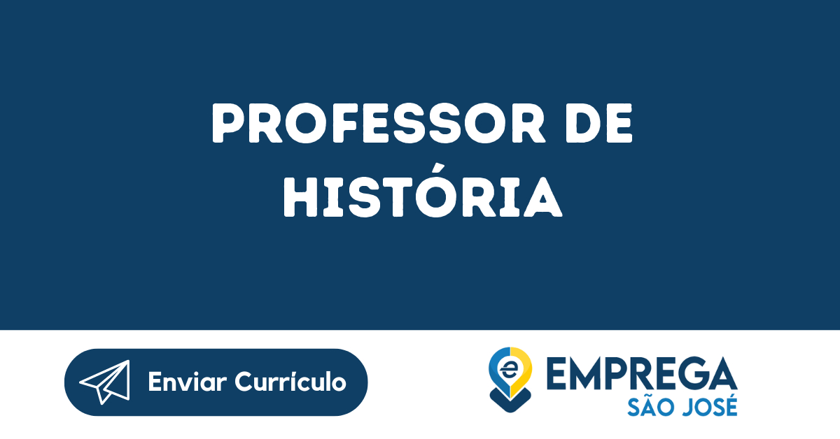 Vaga De Emprego Professor De História-Jacarei - Sp Jacarei | Emprega ...