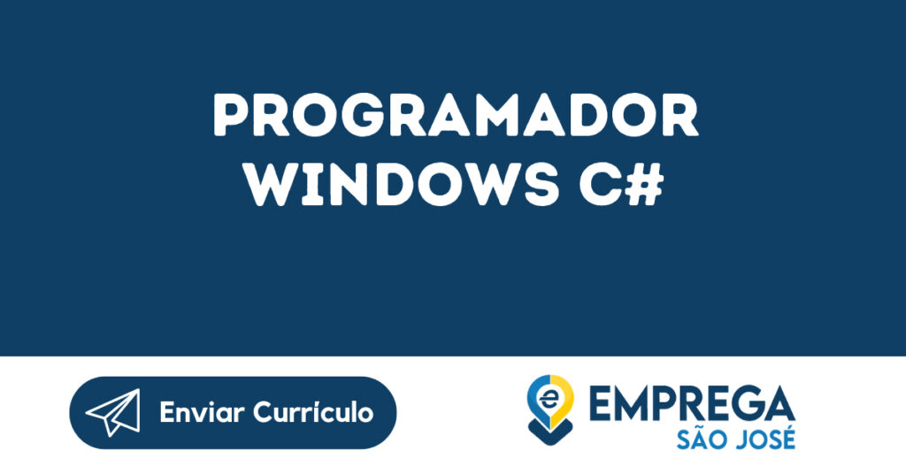 Programador Windows C#-São José Dos Campos - Sp 1