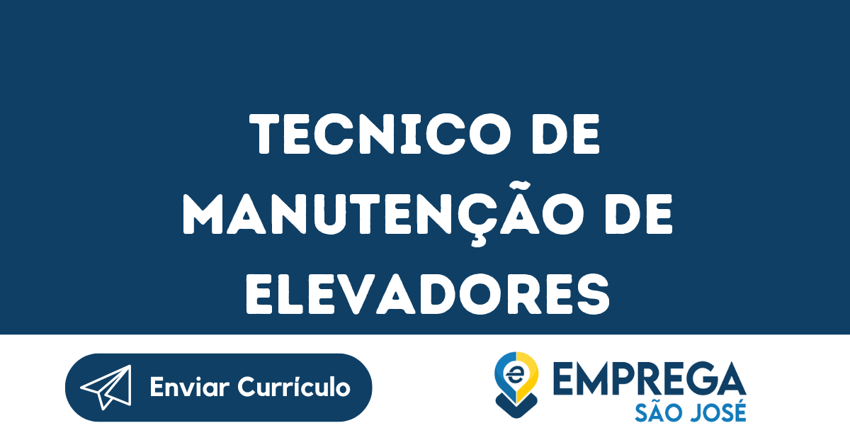 Tecnico De Manutenção De Elevadores-São José Dos Campos - Sp 95