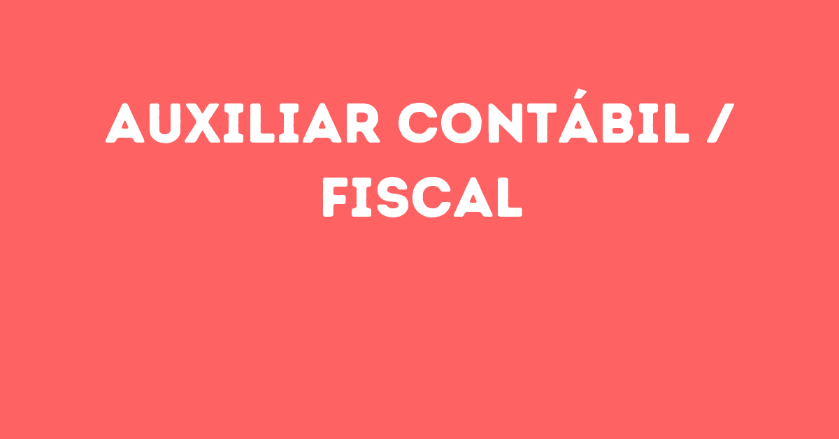 Auxiliar Contábil / Fiscal-São José Dos Campos - Sp 27