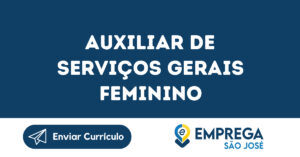 Auxiliar De Serviços Gerais Feminino-São José Dos Campos - Sp 7