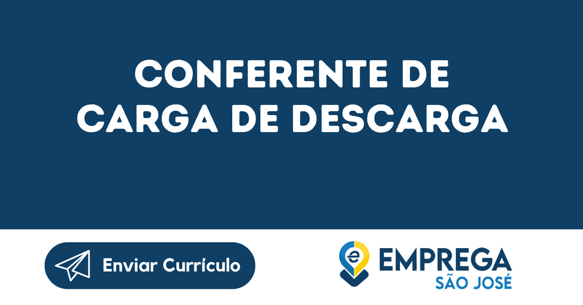 Conferente De Carga De Descarga-Guararema - Sp 251