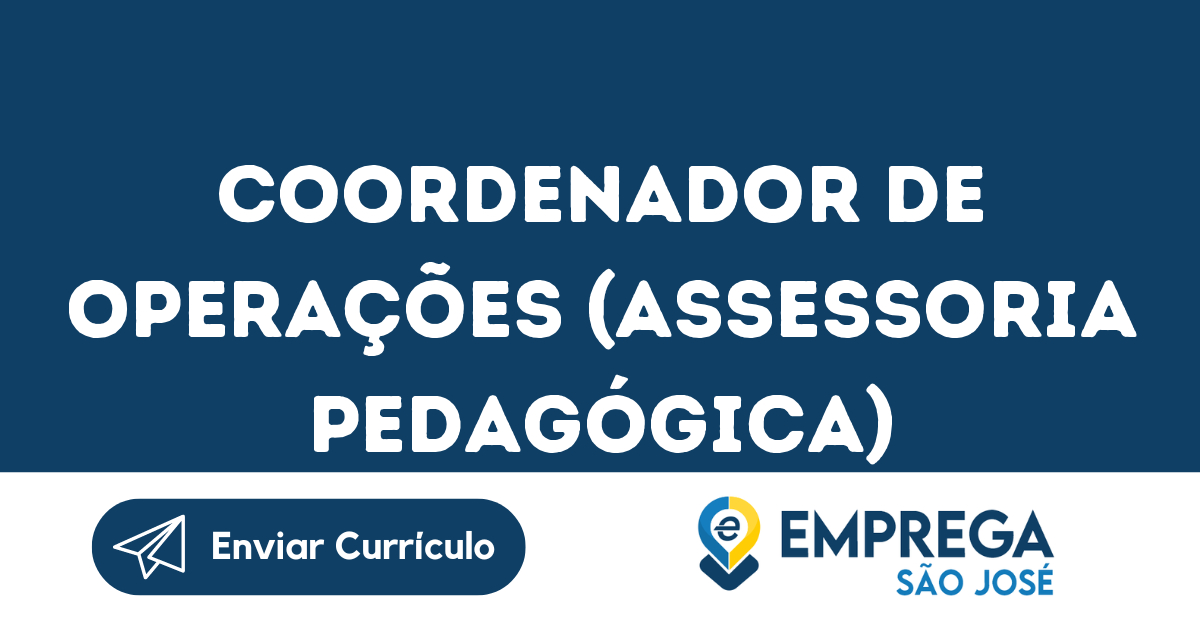 Coordenador De Operações (Assessoria Pedagógica)-São José Dos Campos - Sp 19