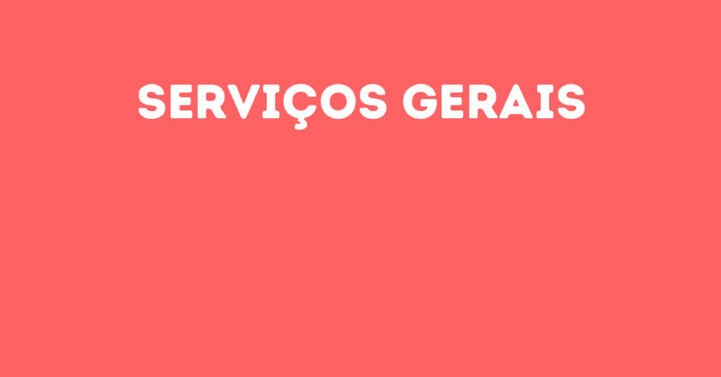 Serviços Gerais-São José Dos Campos - Sp 1 Serviços Gerais-São José Dos Campos - Sp 1