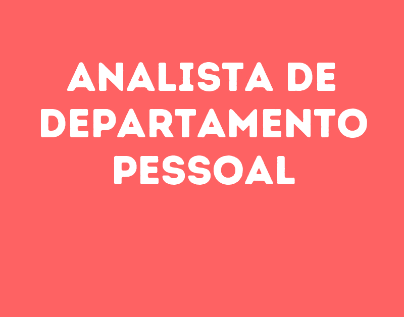 Analista De Departamento Pessoal-São José Dos Campos - Sp 1