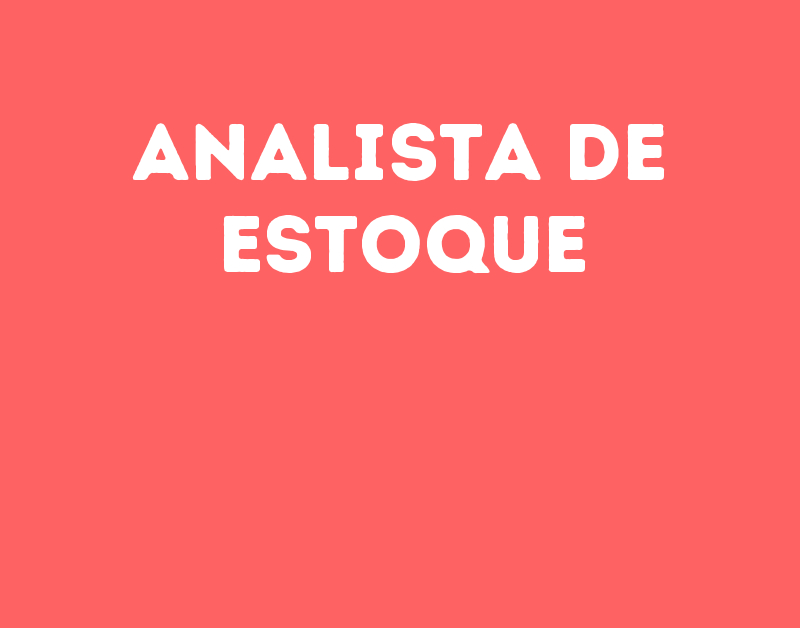 Analista De Estoque-São José Dos Campos - Sp 1