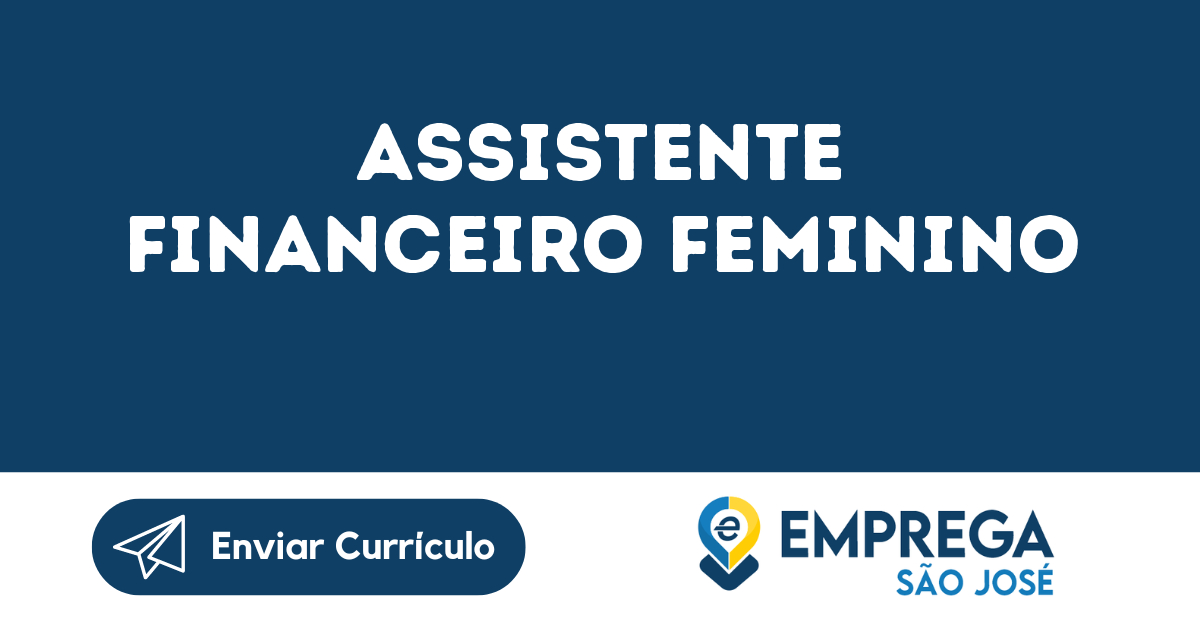 Assistente Financeiro Feminino-São José Dos Campos - Sp 285