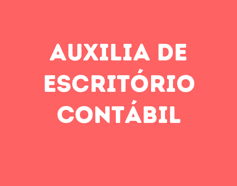 Auxilia De Escritório Contábil-São José Dos Campos - Sp 1 Auxilia De Escritório Contábil-São José Dos Campos - Sp 1