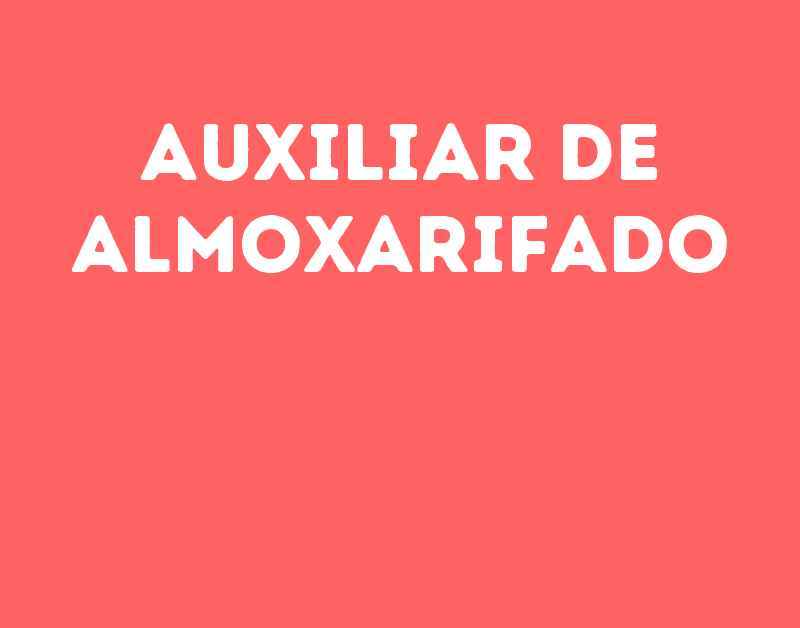 Auxiliar De Almoxarifado-Jacarei - Sp 1