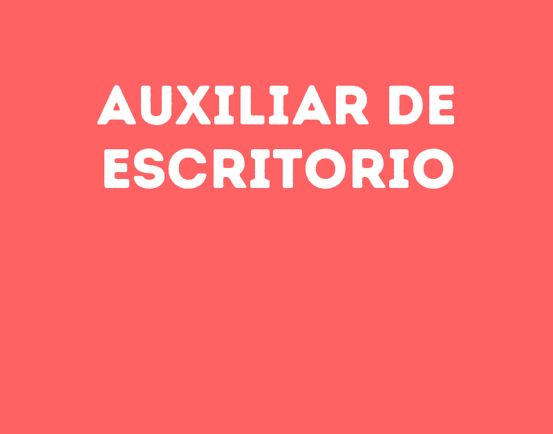 Auxiliar De Escritorio-São José Dos Campos - Sp 1 Auxiliar De Escritorio-São José Dos Campos - Sp 1