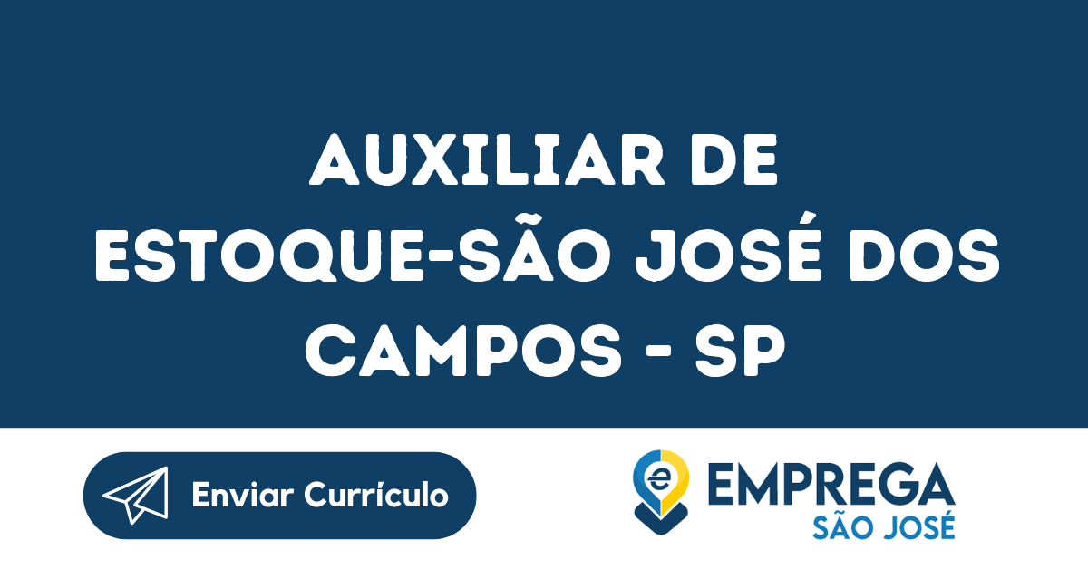 Auxiliar De Estoque-São José Dos Campos - Sp 97