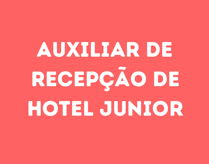 Auxiliar De Recepção De Hotel Junior-São José Dos Campos - Sp 1