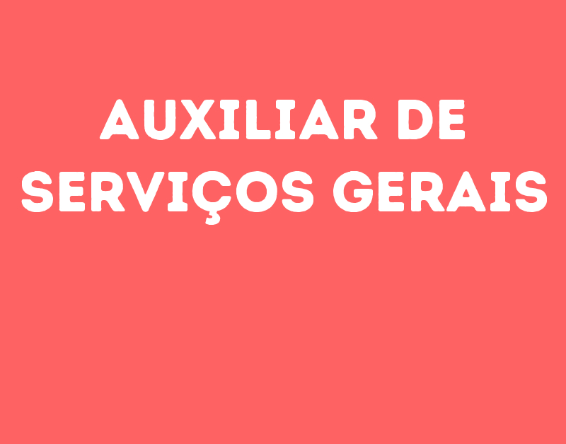 Auxiliar De Serviços Gerais-São José Dos Campos - Sp 1 Auxiliar De Serviços Gerais-São José Dos Campos - Sp 1