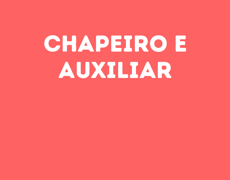 Chapeiro E Auxiliar-São José Dos Campos - Sp 73