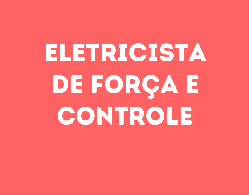 Eletricista De Força E Controle-Jacarei - Sp 1