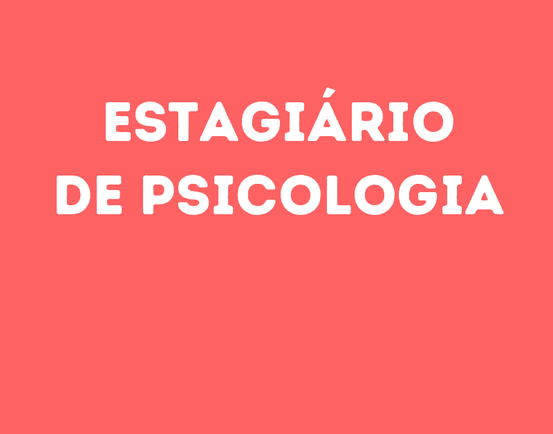 Estagiário De Psicologia-São José Dos Campos - Sp 1