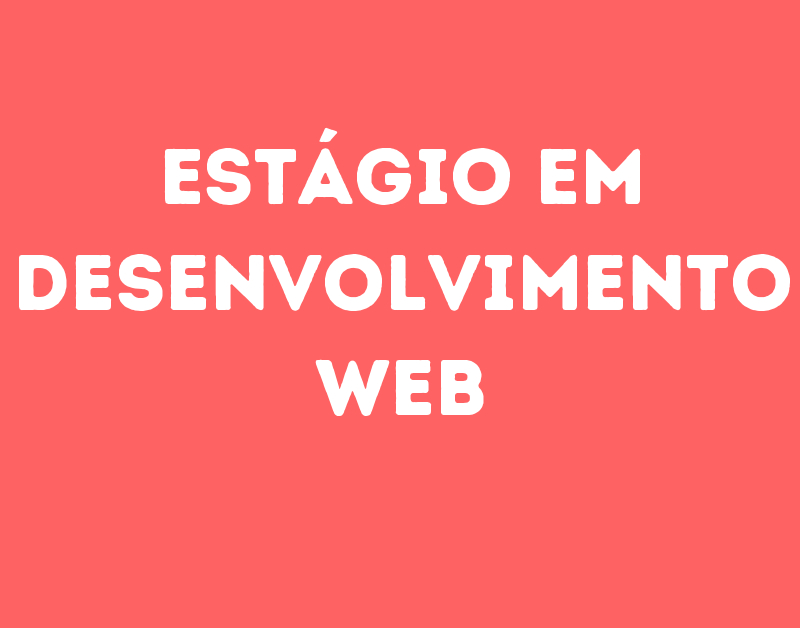 Estágio Em Desenvolvimento Web-São José Dos Campos - Sp 1